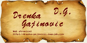 Drenka Gajinović vizit kartica